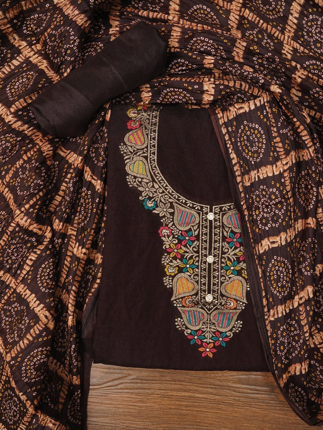 Desi Fusion Unstitched Dress Material