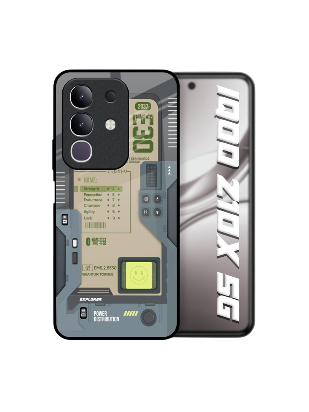 QRIOH Unisex IQOO Z10x 5G Typography Art Station Shockproof Glass Back Case