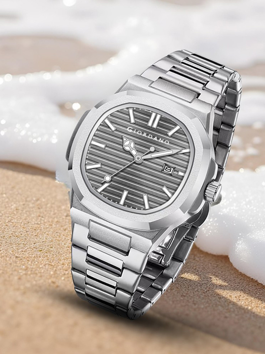 GIORDANO Men Textured Round Foldover Regular Analogue Watch - GZ-50134-66