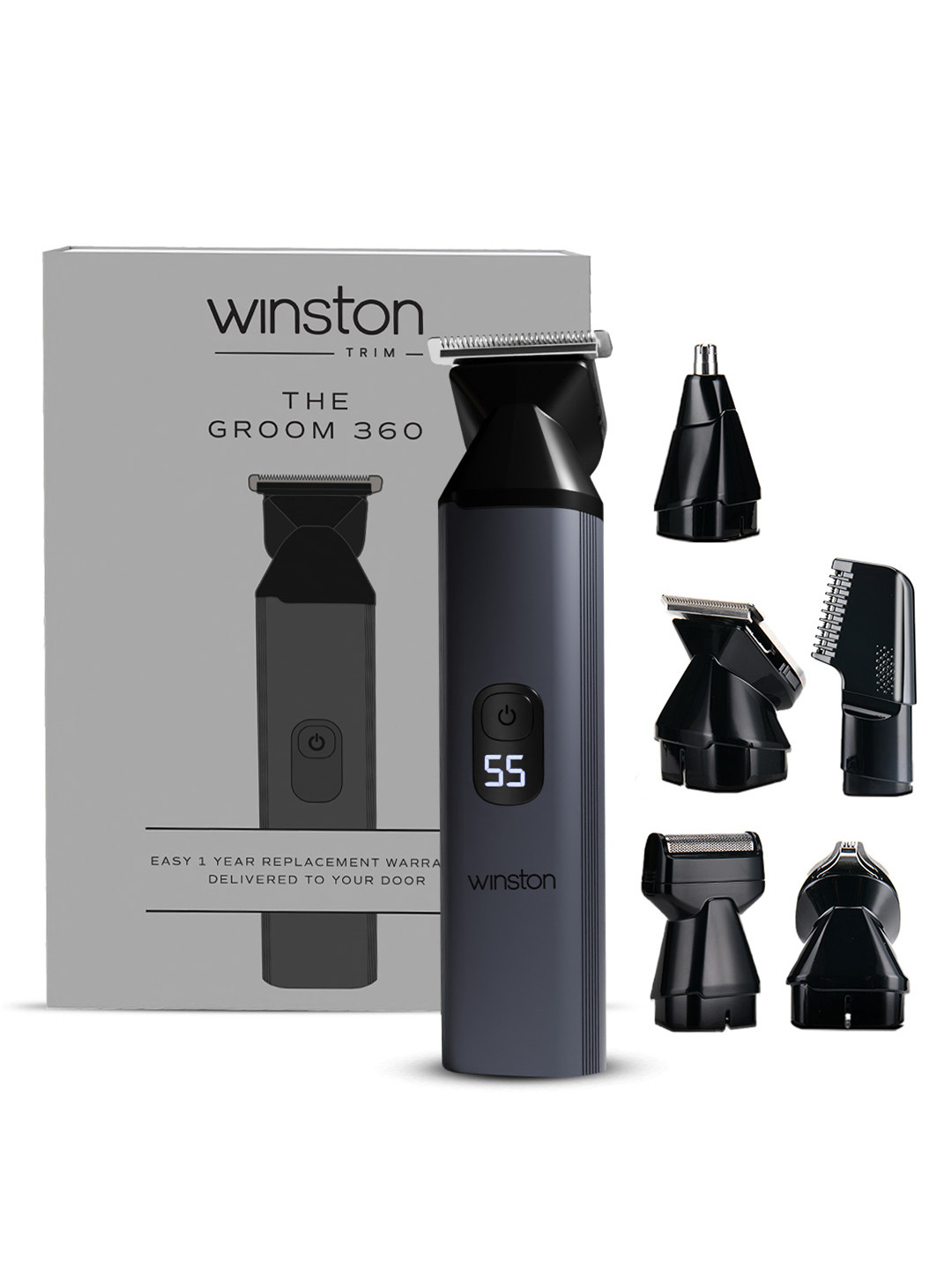 WINSTON Rechargeable All-in-One Full Body Trimmer for Men - Groom 360