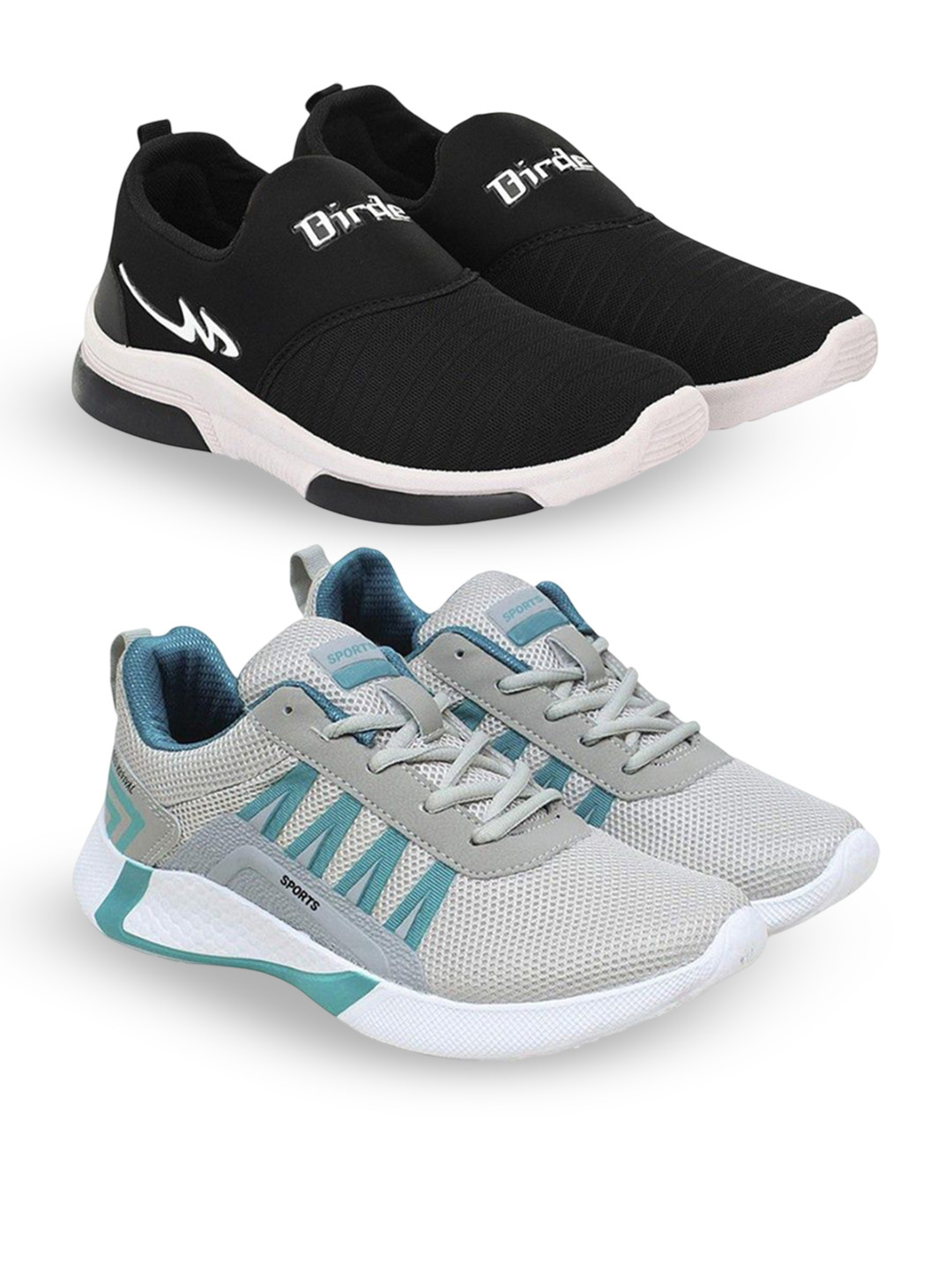 BIRDE Men Mesh Pack Of 2 Round Toe Lace-Ups Sneakers