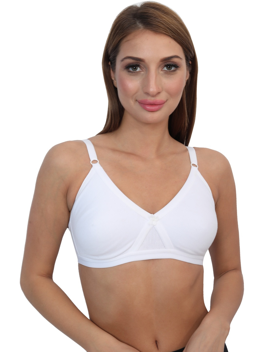 Glamoras Women Poly Cotton Full Coverage Non-Padded Non-Wired Adjustable Straps Bra