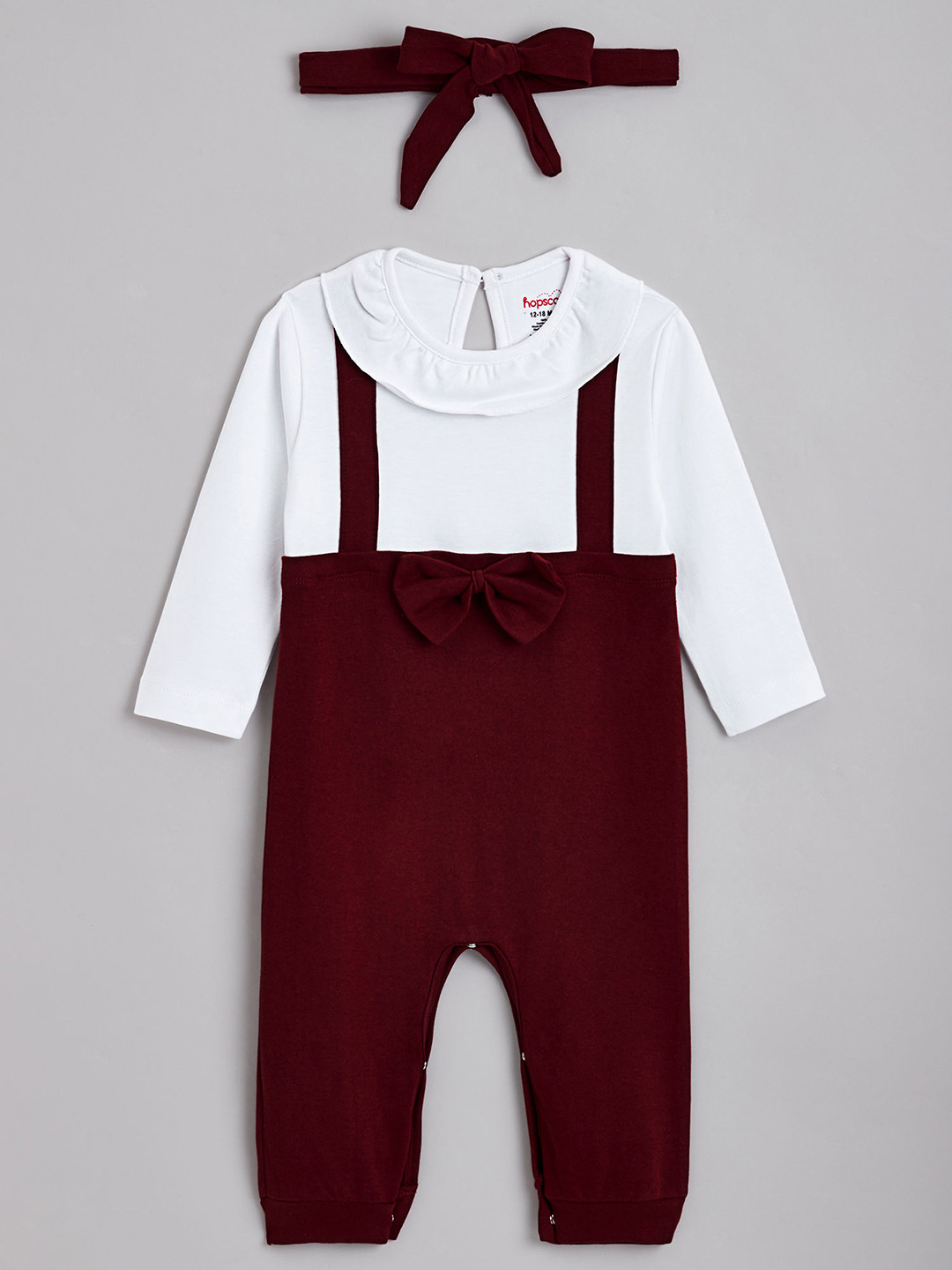 Hopscotch Pure Cotton Ruffled Romper