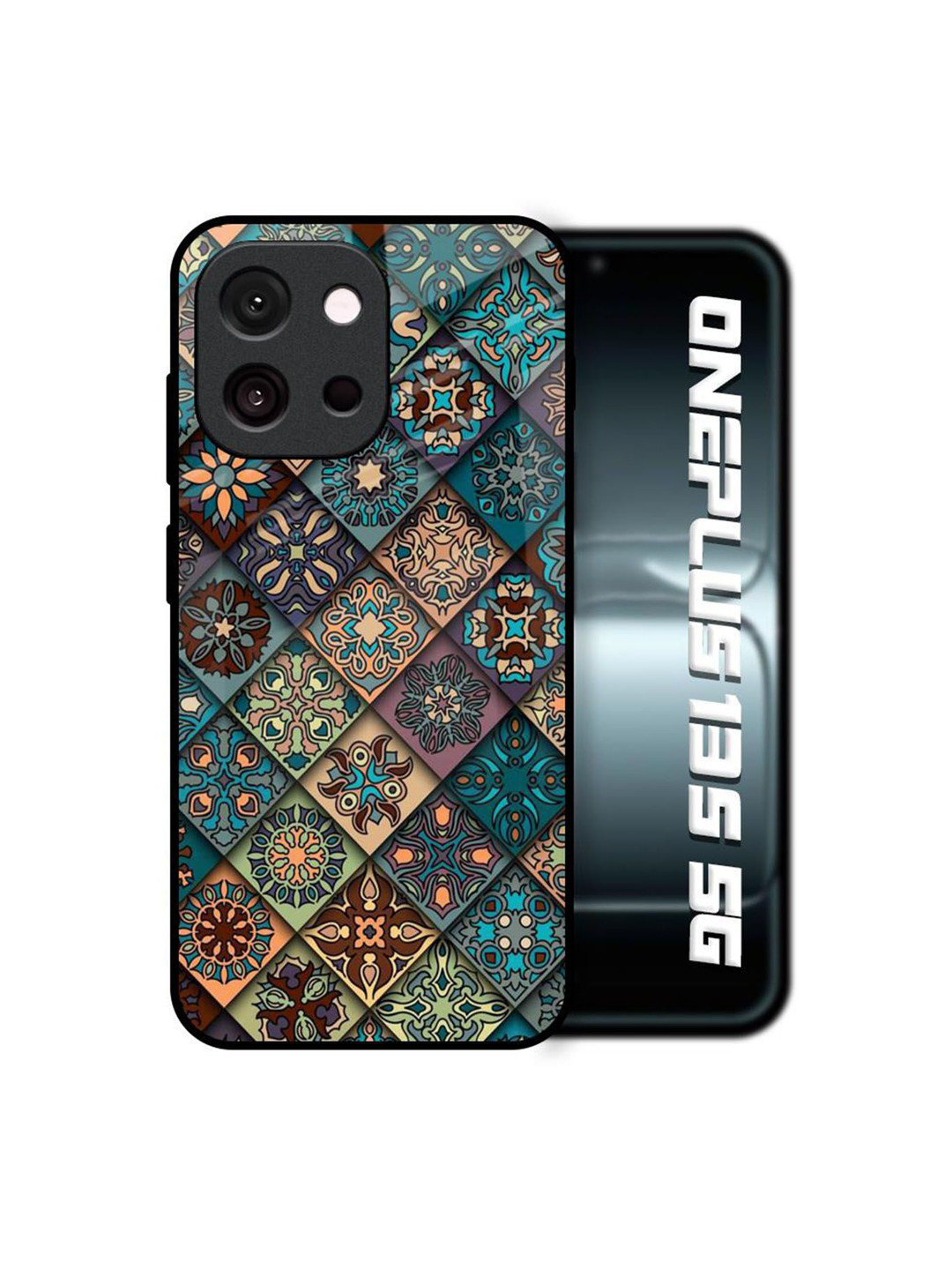 QRIOH Unisex OnePlus 13s 5G Floral Retro Art Shockproof Glass Back Case