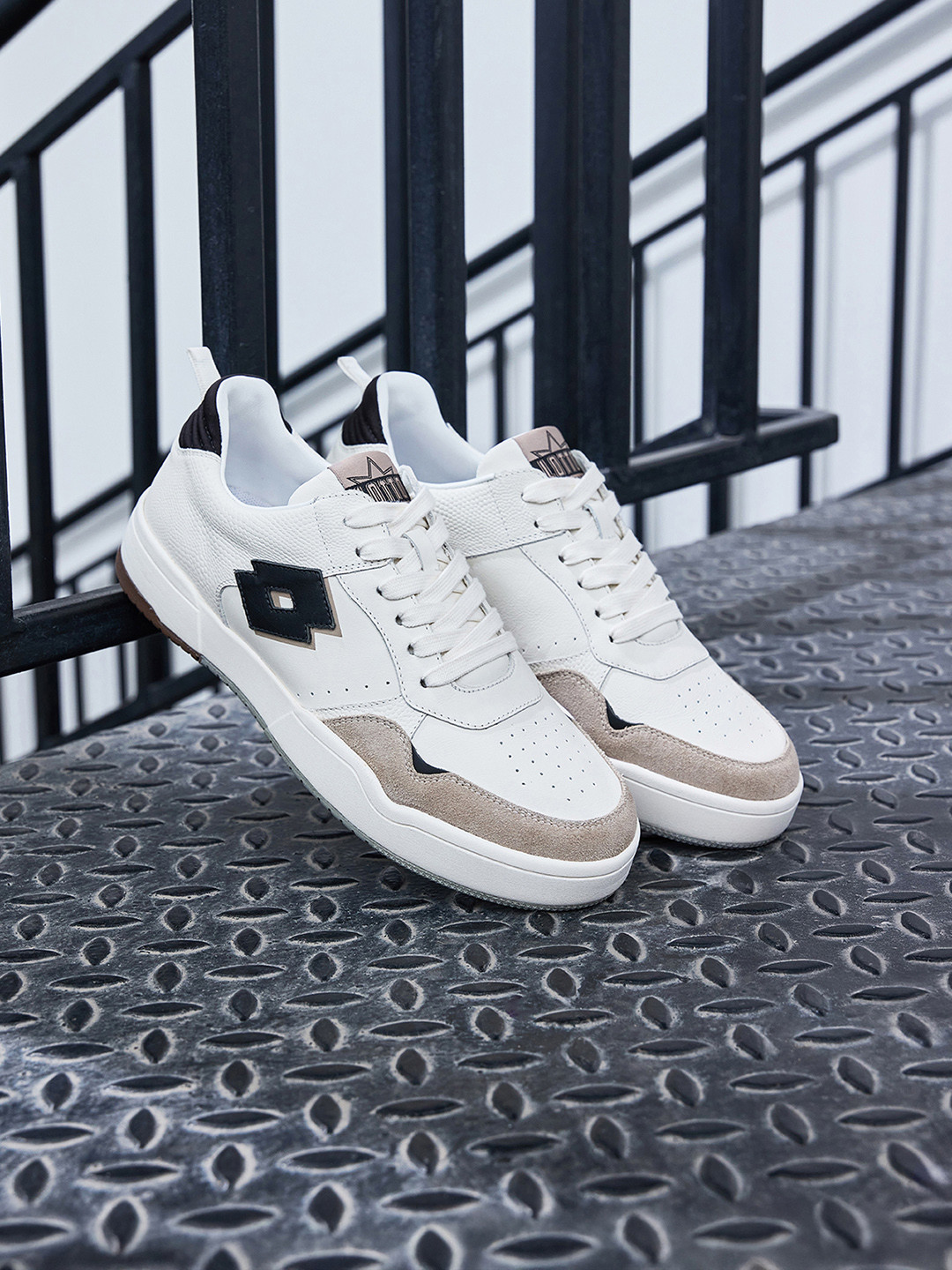 Lotto Men Hoop Star OG White Leather Sneakers