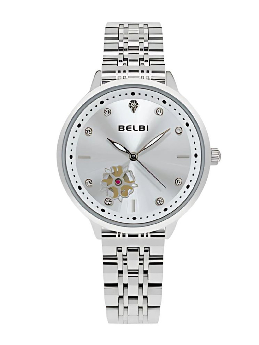 Belbi Women Patterned Dial & Stainless Steel Straps Analogue Watch BL6_671225130600