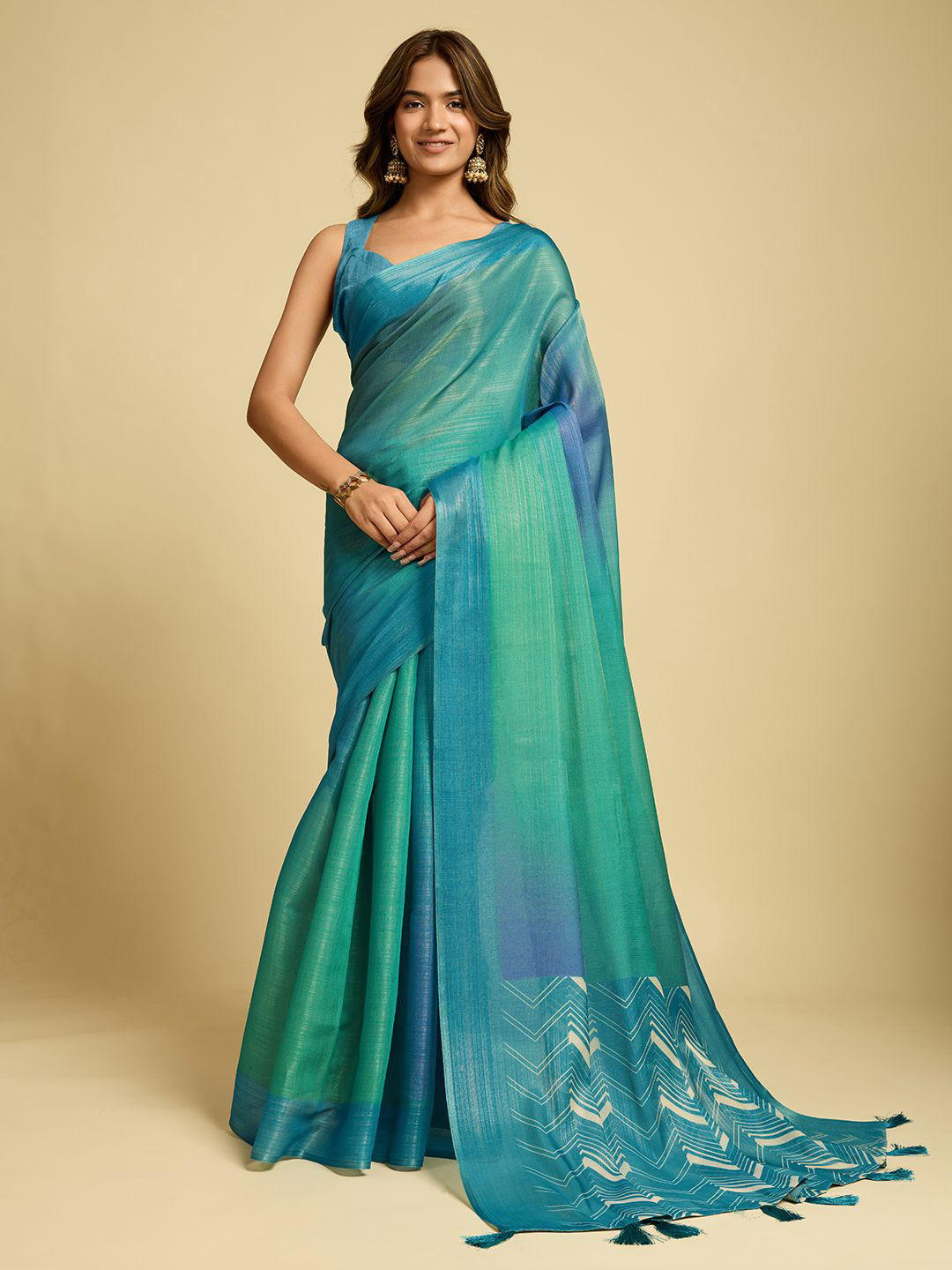 VASTRAKALA Dyed Ombre  Cotton Saree