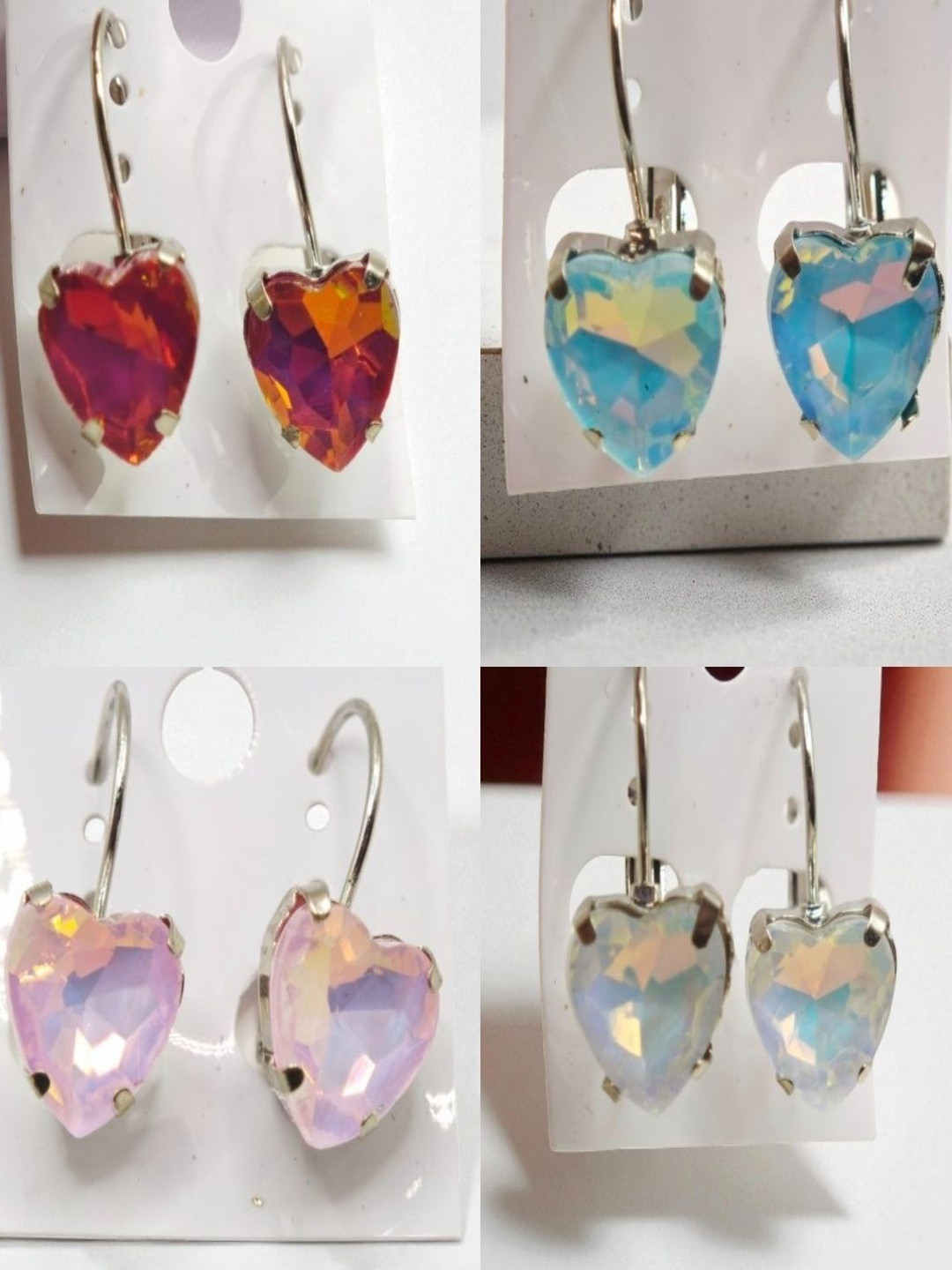 SAPRAA TRENDS Set of 4 Heart Shaped Hoop Earrings