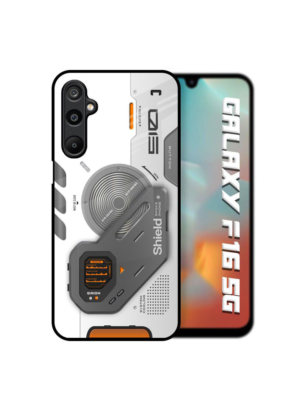 QRIOH Unisex Samsung Galaxy F16 5G Typography Liberty Cyber Shockproof Glass Back Case