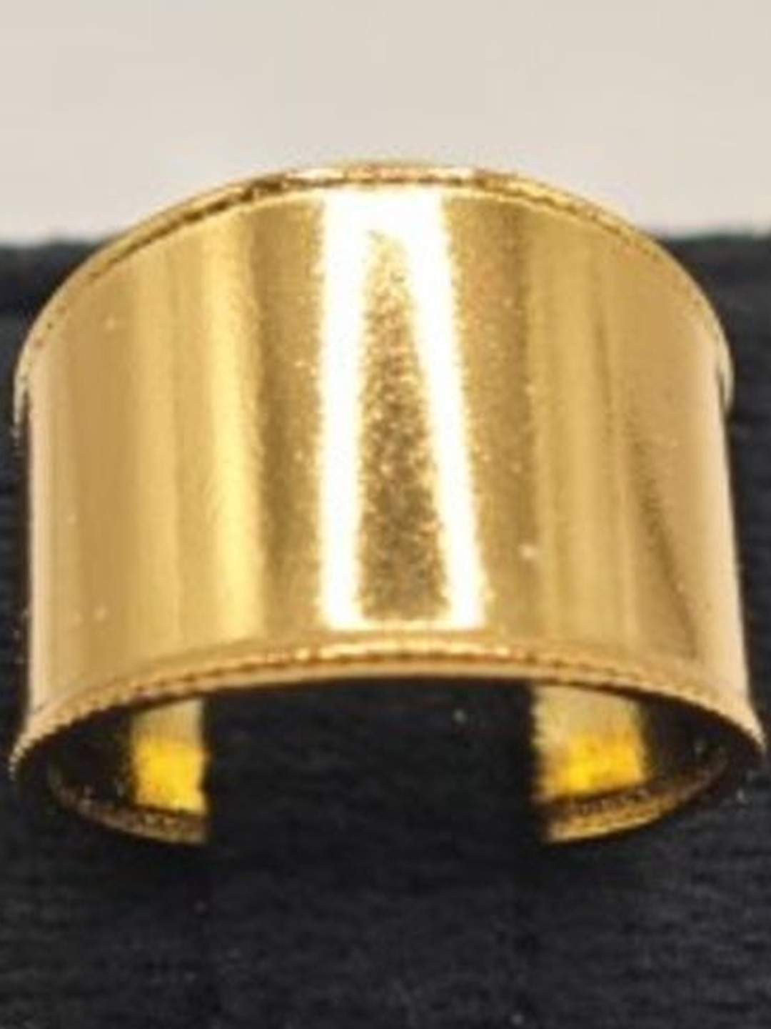 SAPRAA TRENDS Women Gold-Plated Anti Tarnish Adjustable Stainless Steel Ring