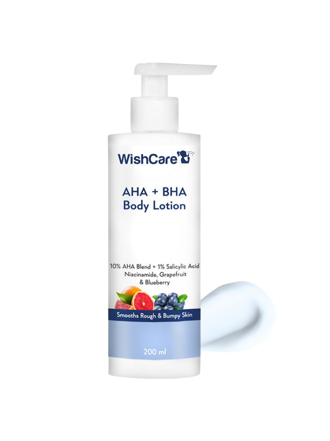 WishCare 10% AHA 1% BHA Body Lotion With Niacinamide,Exfoliates+Smoothens Rough Skin-200ml