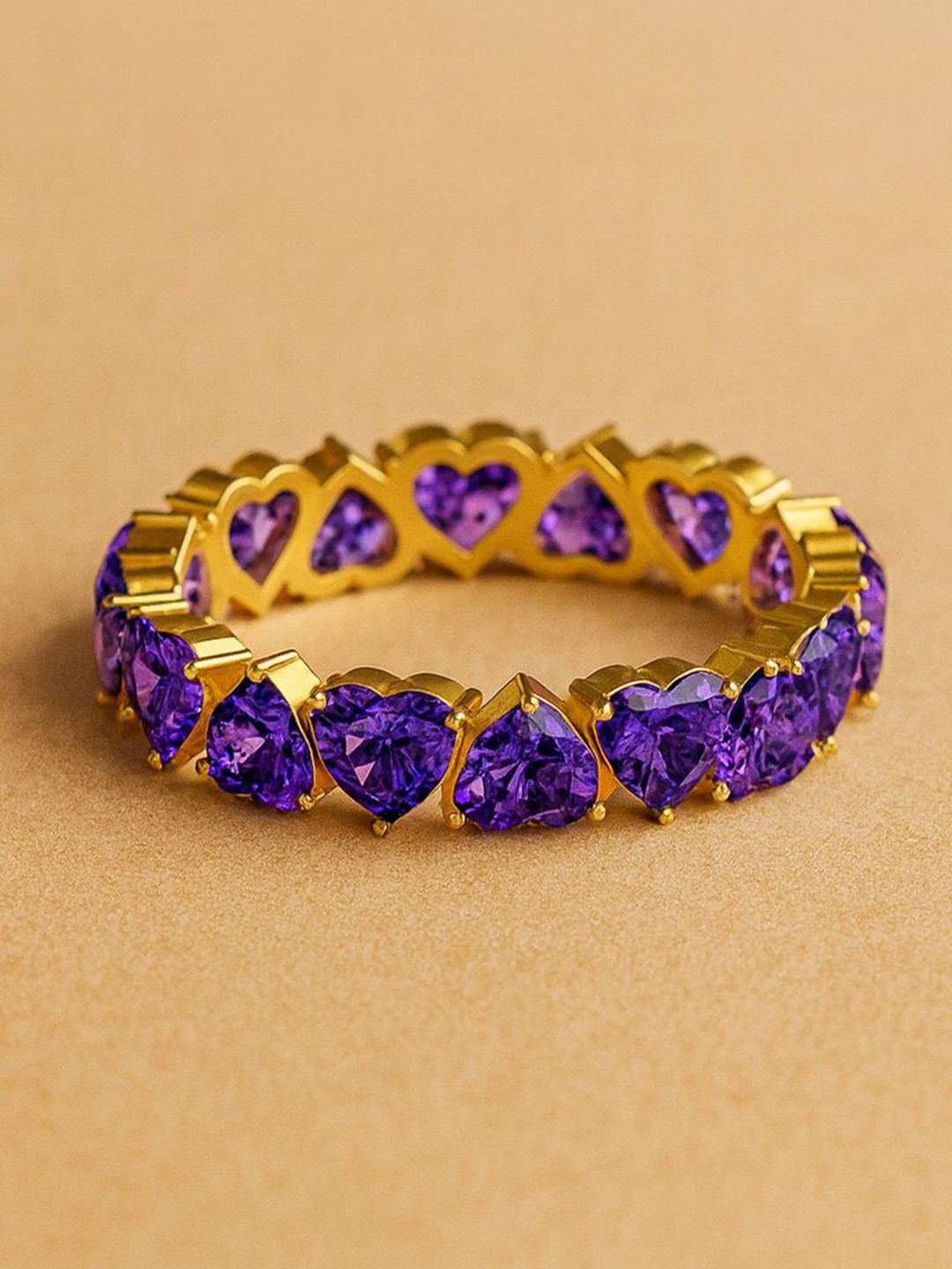 Anushka Jain Jewellery 925 Sterling Silver Cubic Zirconia Studded Love Eternity Ring