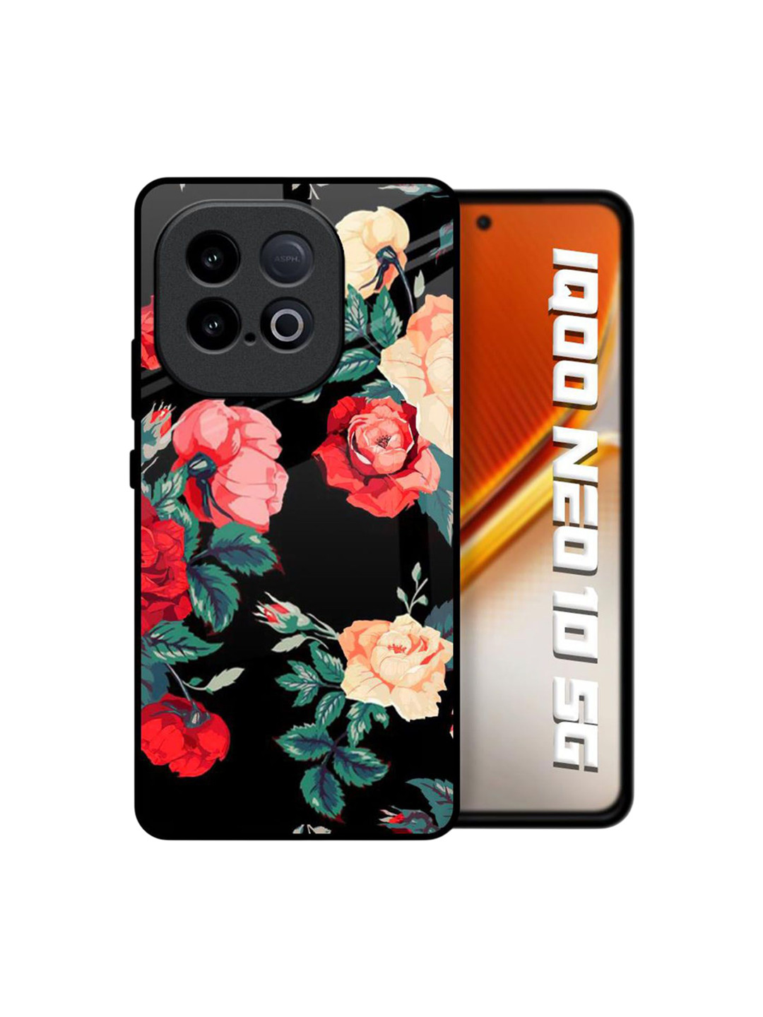 QRIOH Unisex iQOO Neo 10 5G Floral Floral Bunch Shockproof Glass Back Case