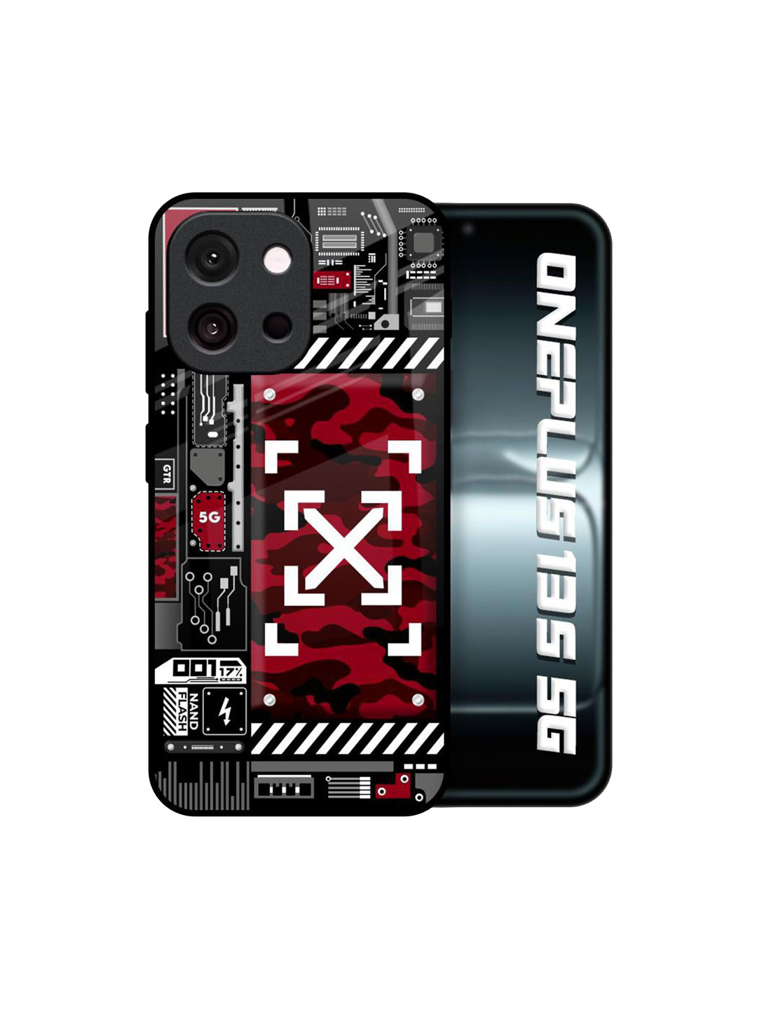 QRIOH Unisex OnePlus 13s 5G Typography Technology Art Shockproof Glass Back Case