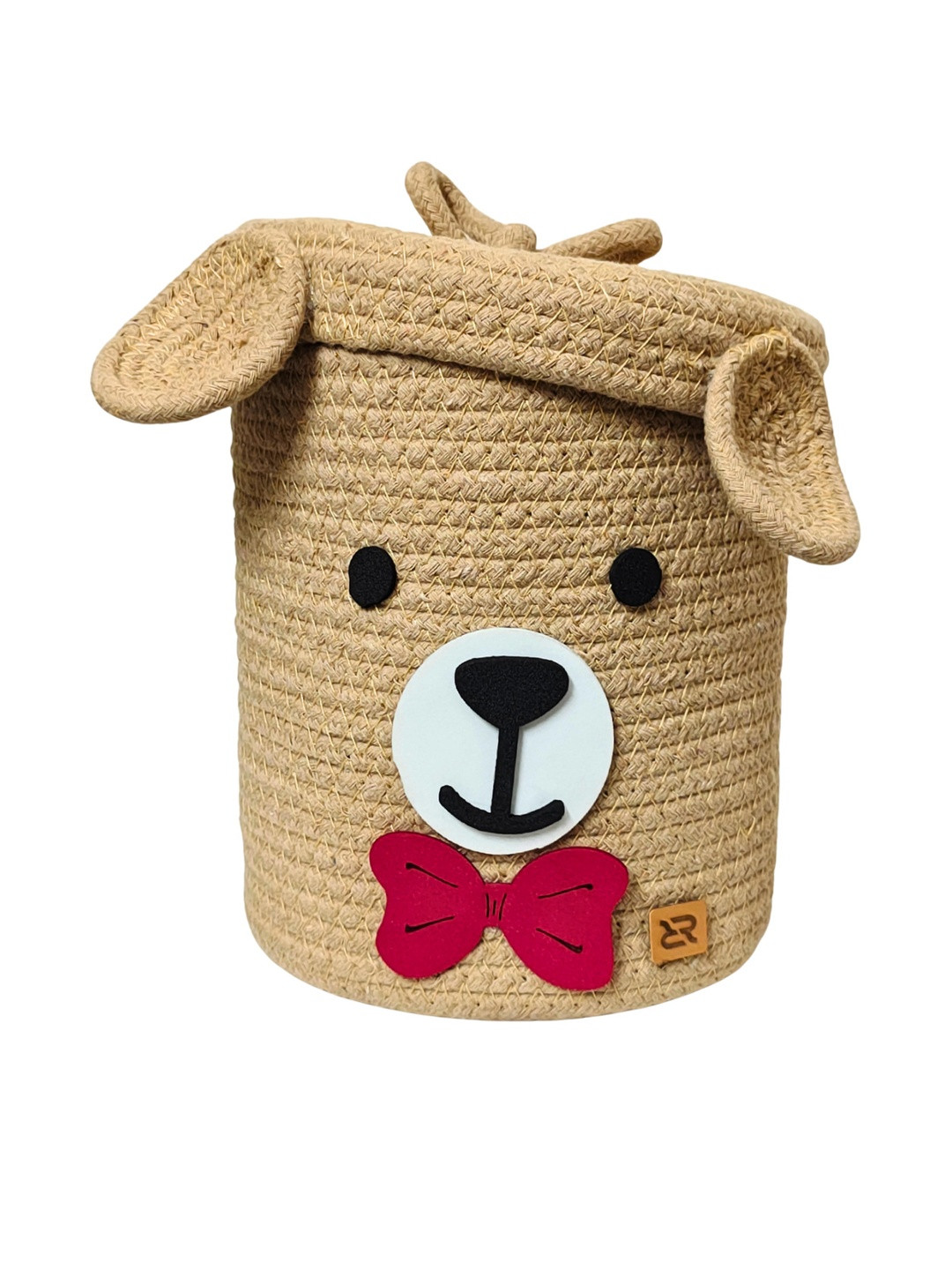 ROUGH ROAD STORE Beige Puppy Storage Basket With Lid