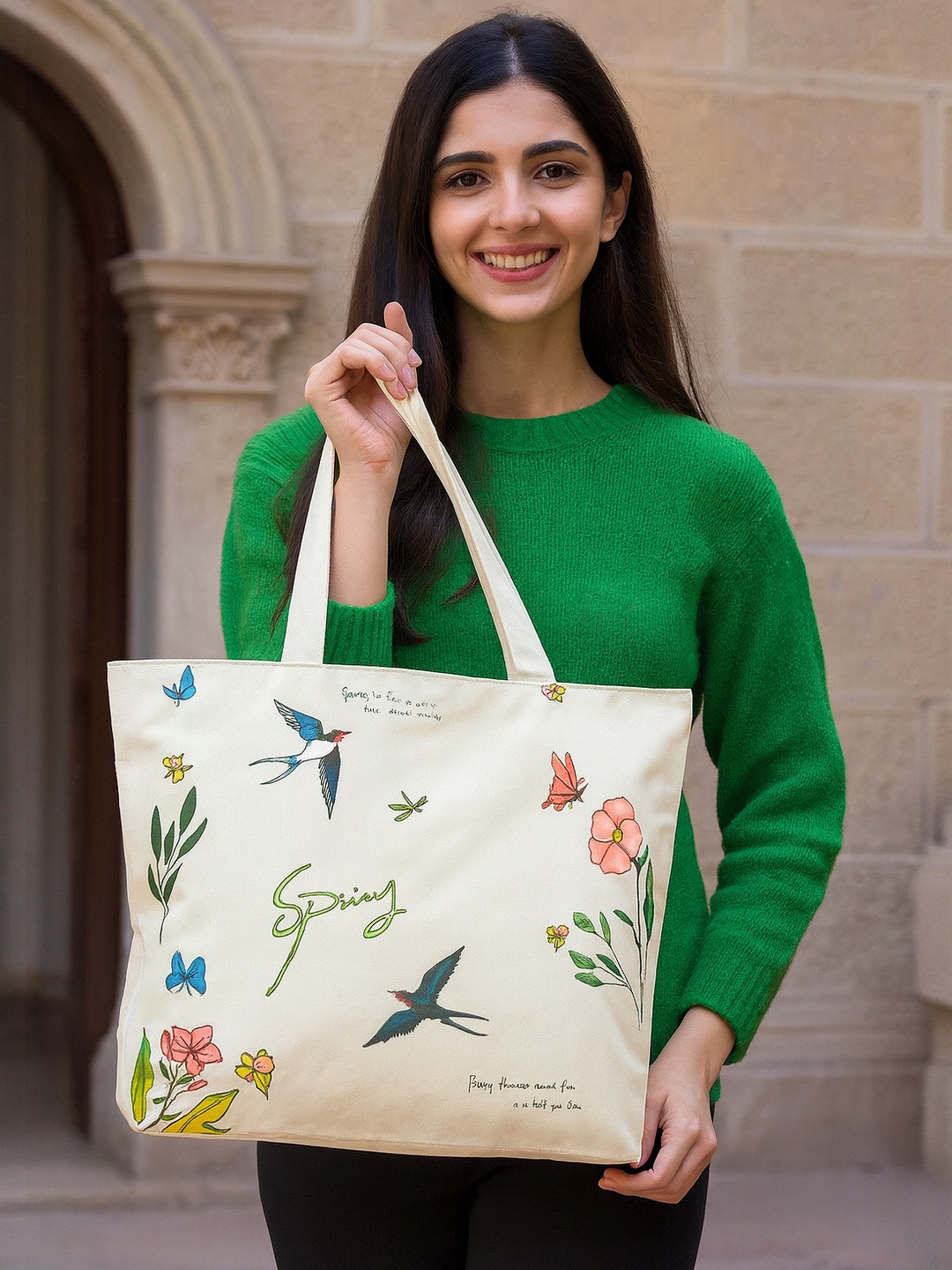 HSR Spring Themed Canvas Tote Bag