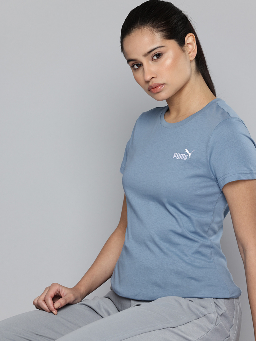 Puma Essentials Small No.1 Brand Logo Embroidered Pure Cotton T-shirt