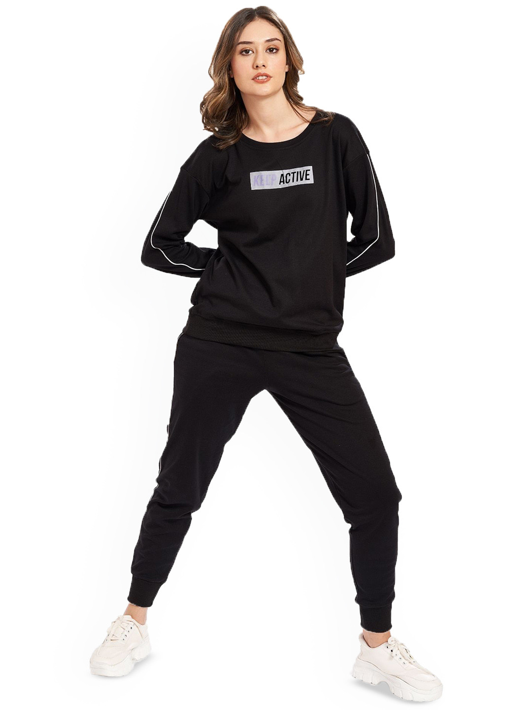 WEET Round Neck Sweatshirt and Joggers Full Set Tracksuit