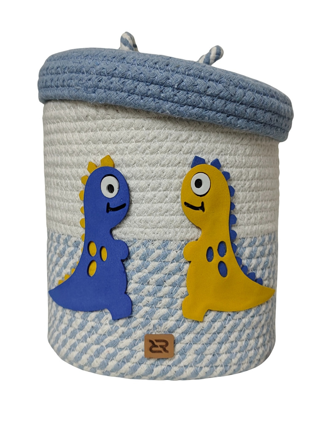 ROUGH ROAD STORE Blue Dino Applique Hand Made Reusable Organiser