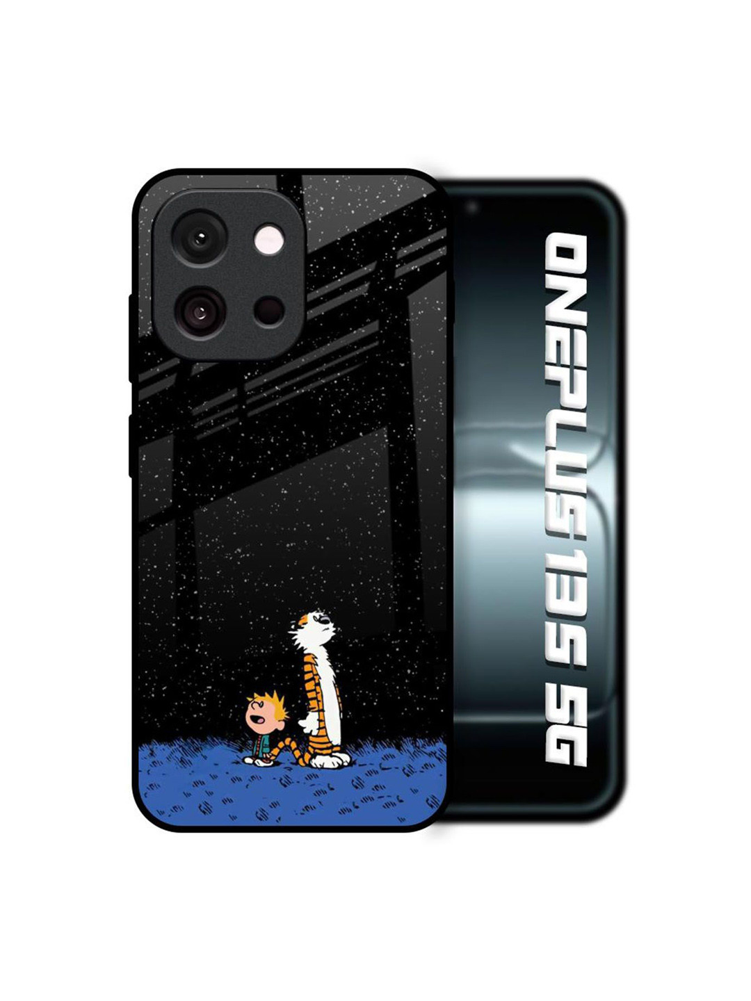QRIOH Unisex OnePlus 13s 5G Cartoon Characters Night Sky Star Shockproof Glass Back Case