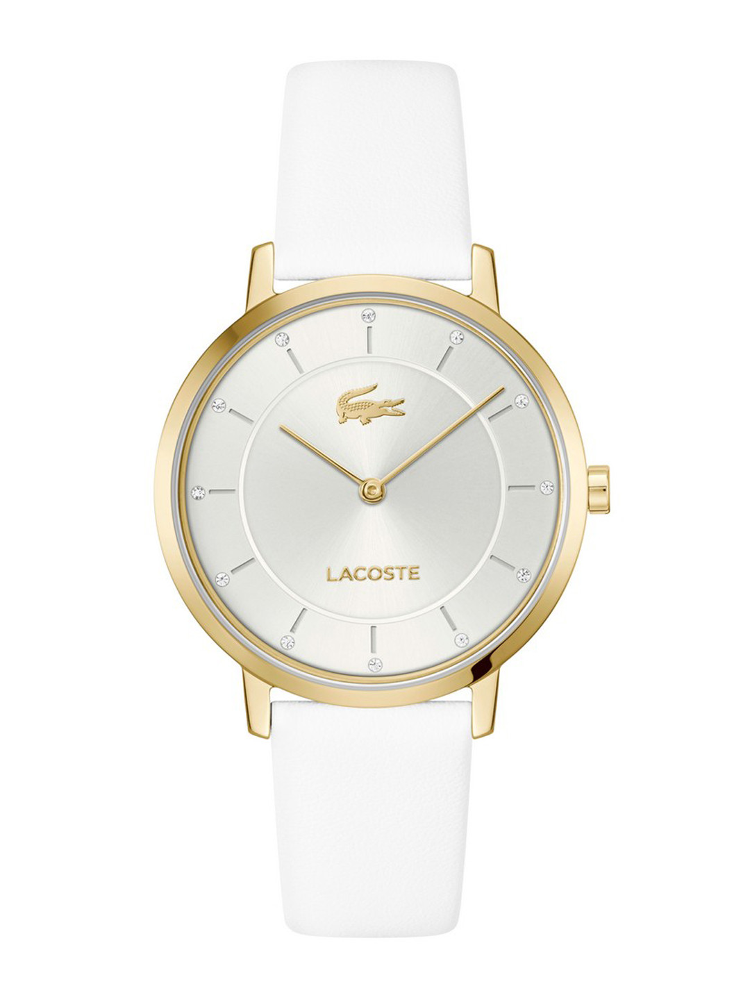 Lacoste Women Crocorigin Mother of Pearl Dial & Leather Straps Analogue Watch 2001471