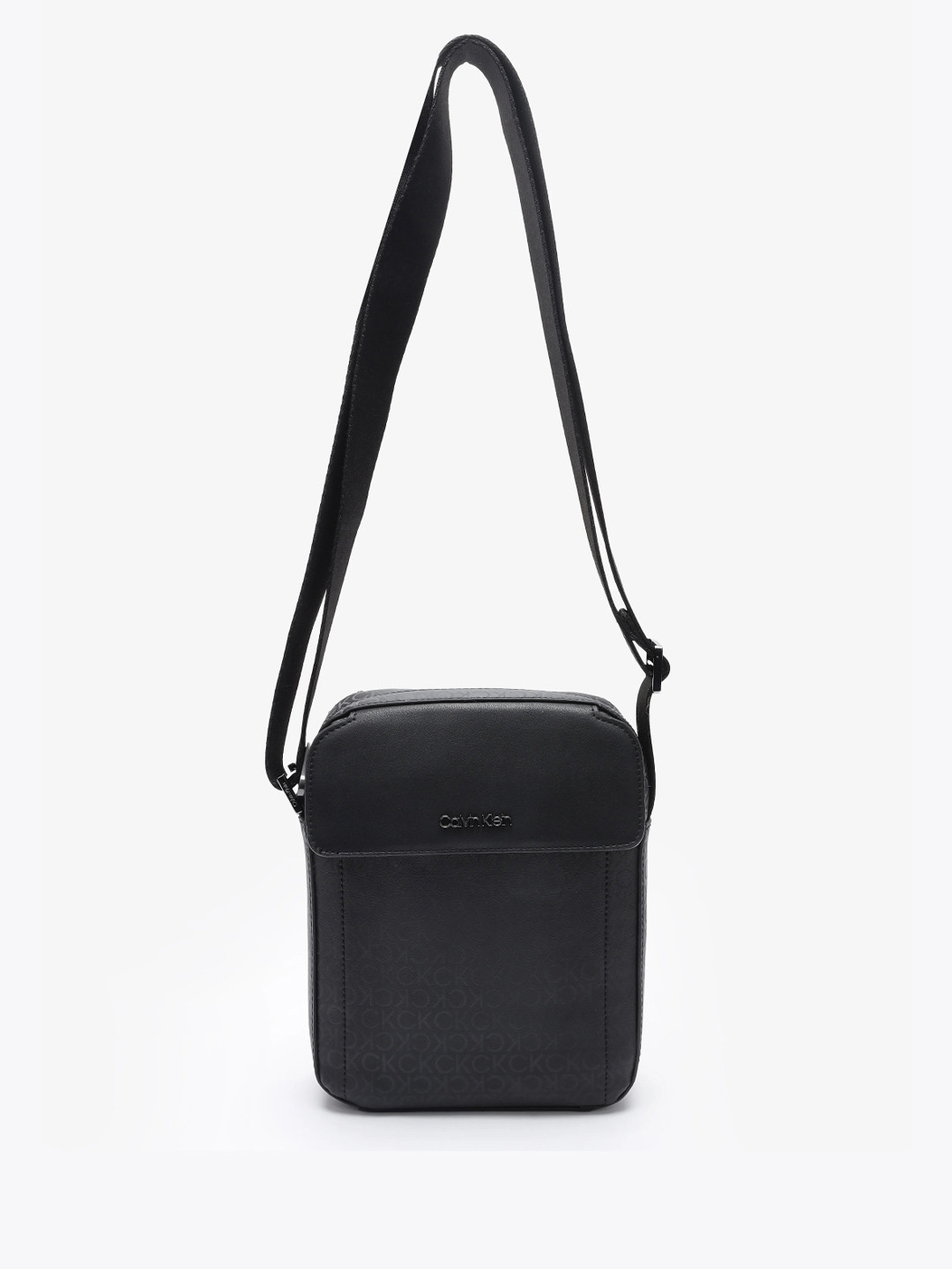 Calvin Klein Brand Logo Printed Structured Sling Bag