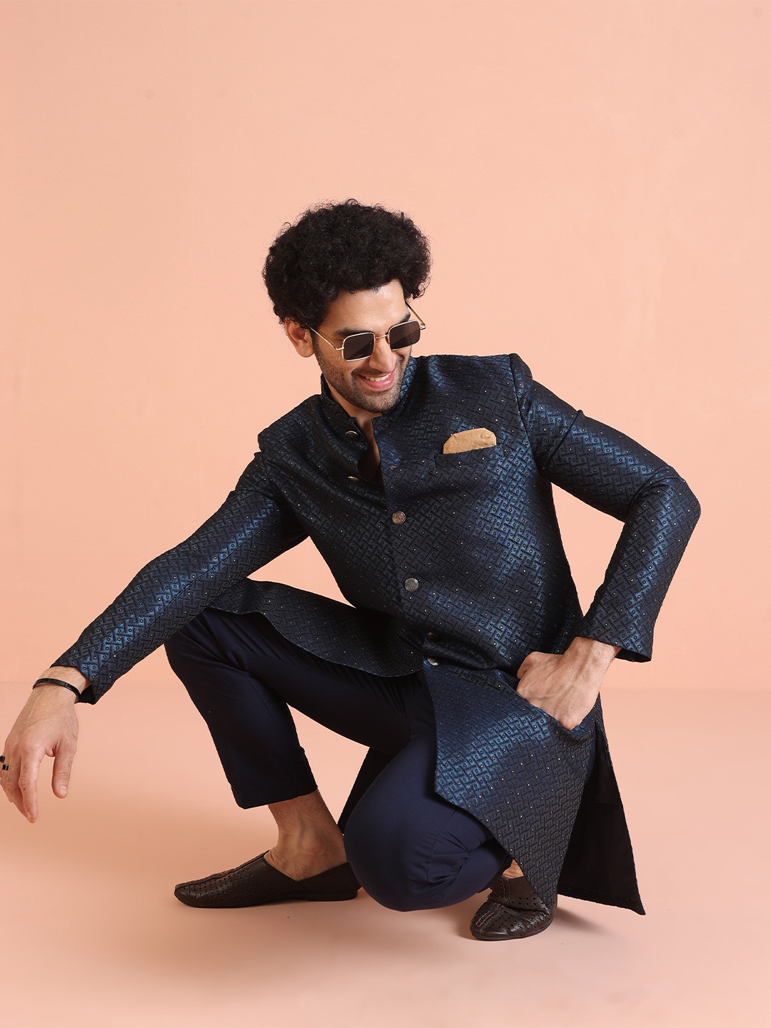 Benarasi Jacquard Sherwani Trouser Set