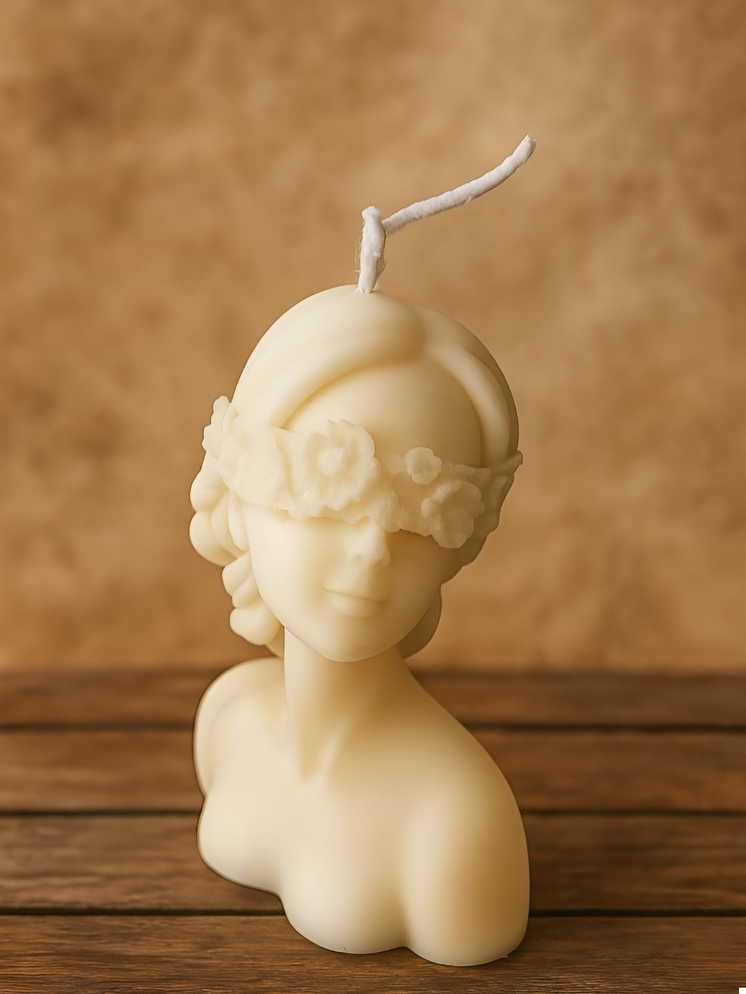 Mandy & Co The Blindfolded One Lead-Free Wick Scented Pillar Lady Soy Candle