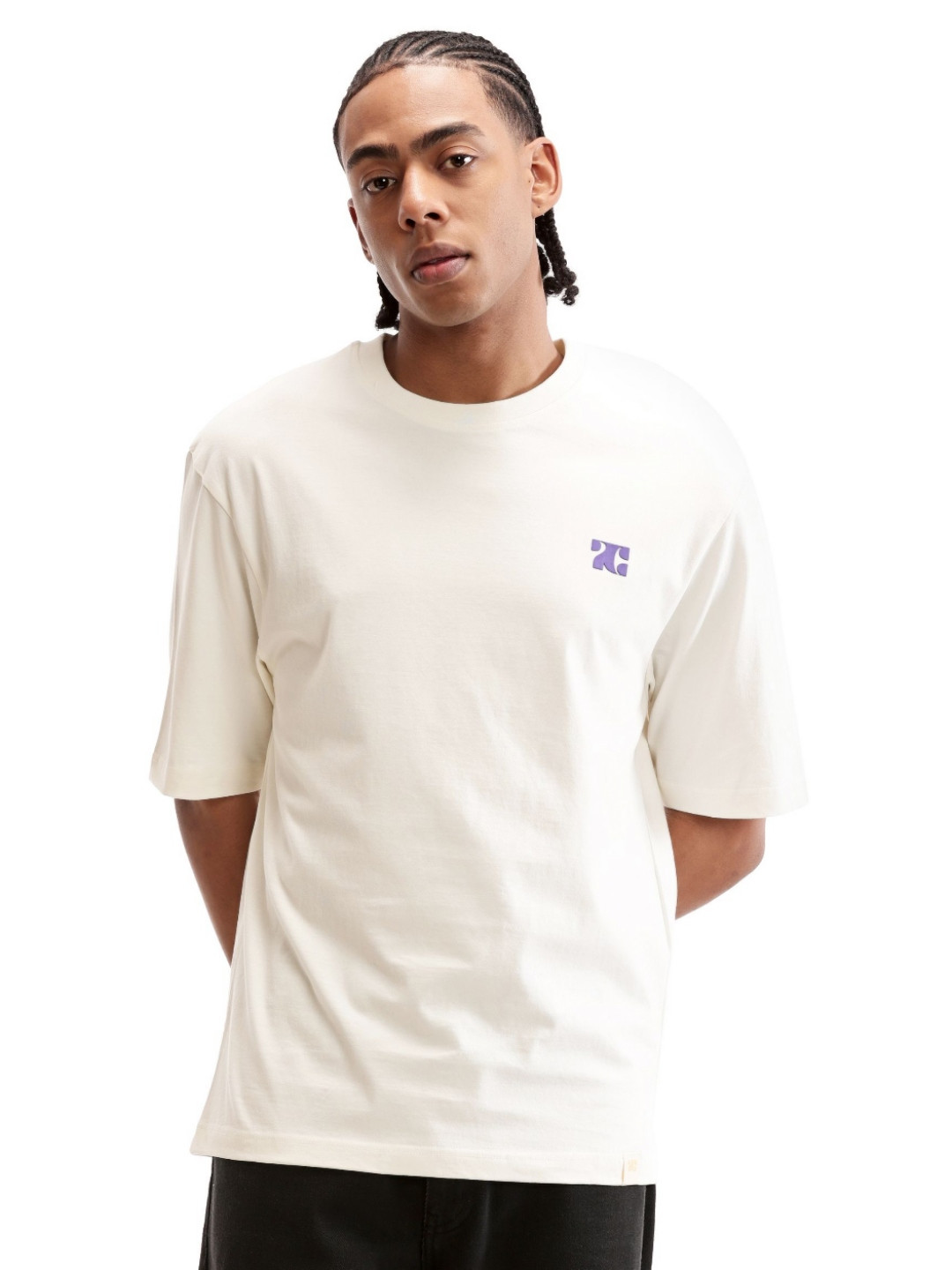 7 Cavalry Men Brand Logo Printed Round Neck Cotton Relaxed Fit T-shirt