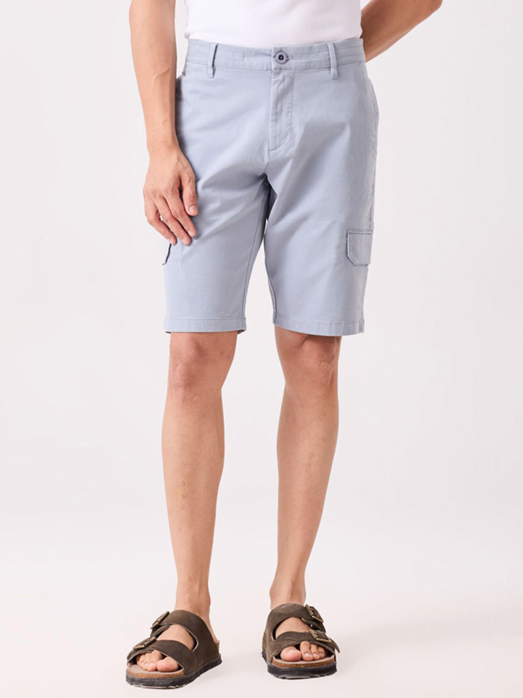 MH&Y Men Relaxed Fit Mid-Rise Cargo Shorts