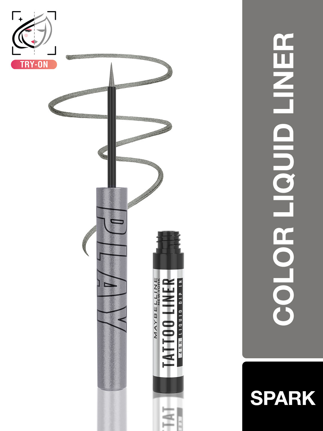 Maybelline New York Tattoo Play Metallic Liquid Eyeliner 2.1ml - Spark