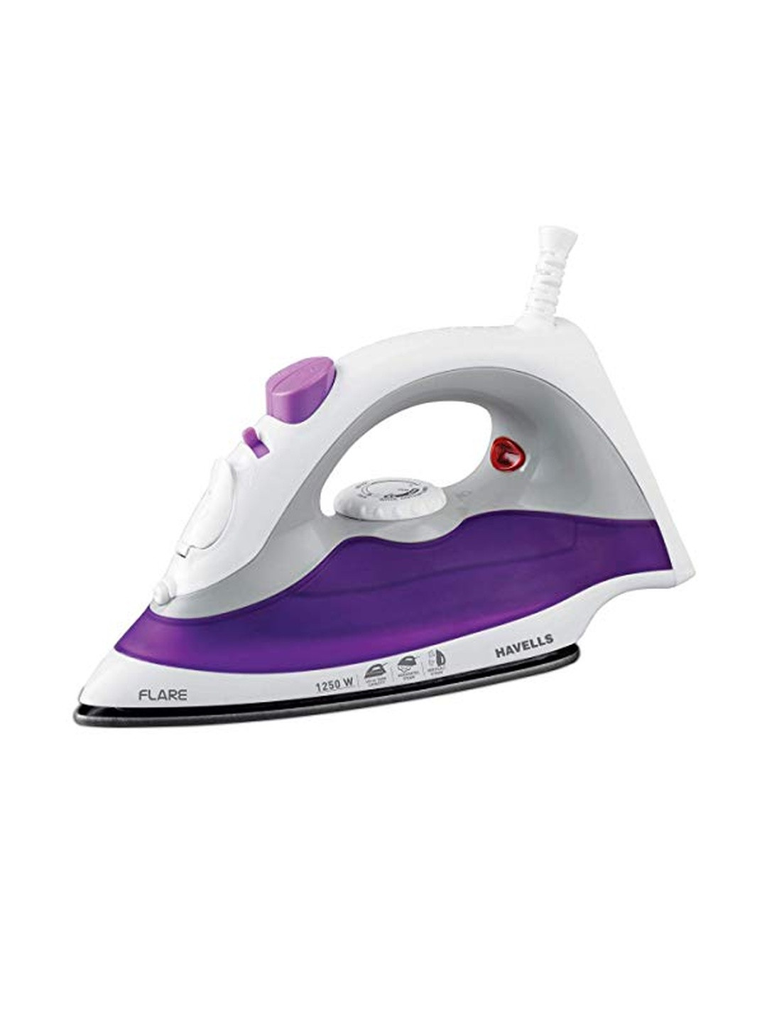 Havells White & Purple Lightweight Steam Iron
