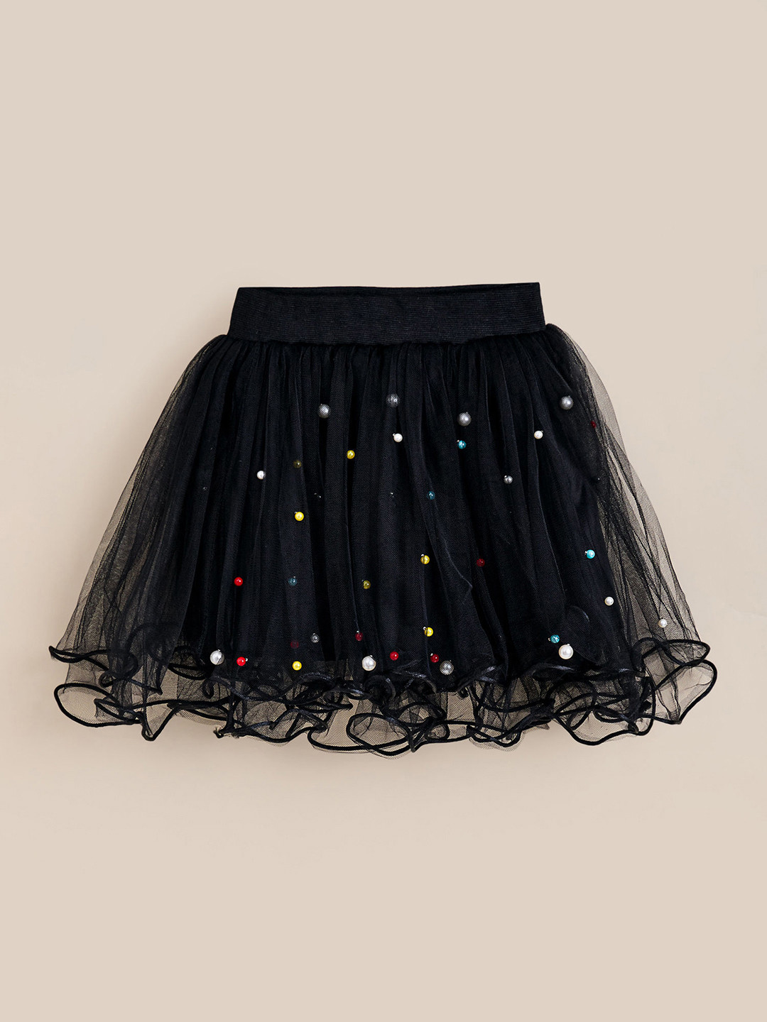 Hopscotch Girls Color Pop Beaded Layered Skirt