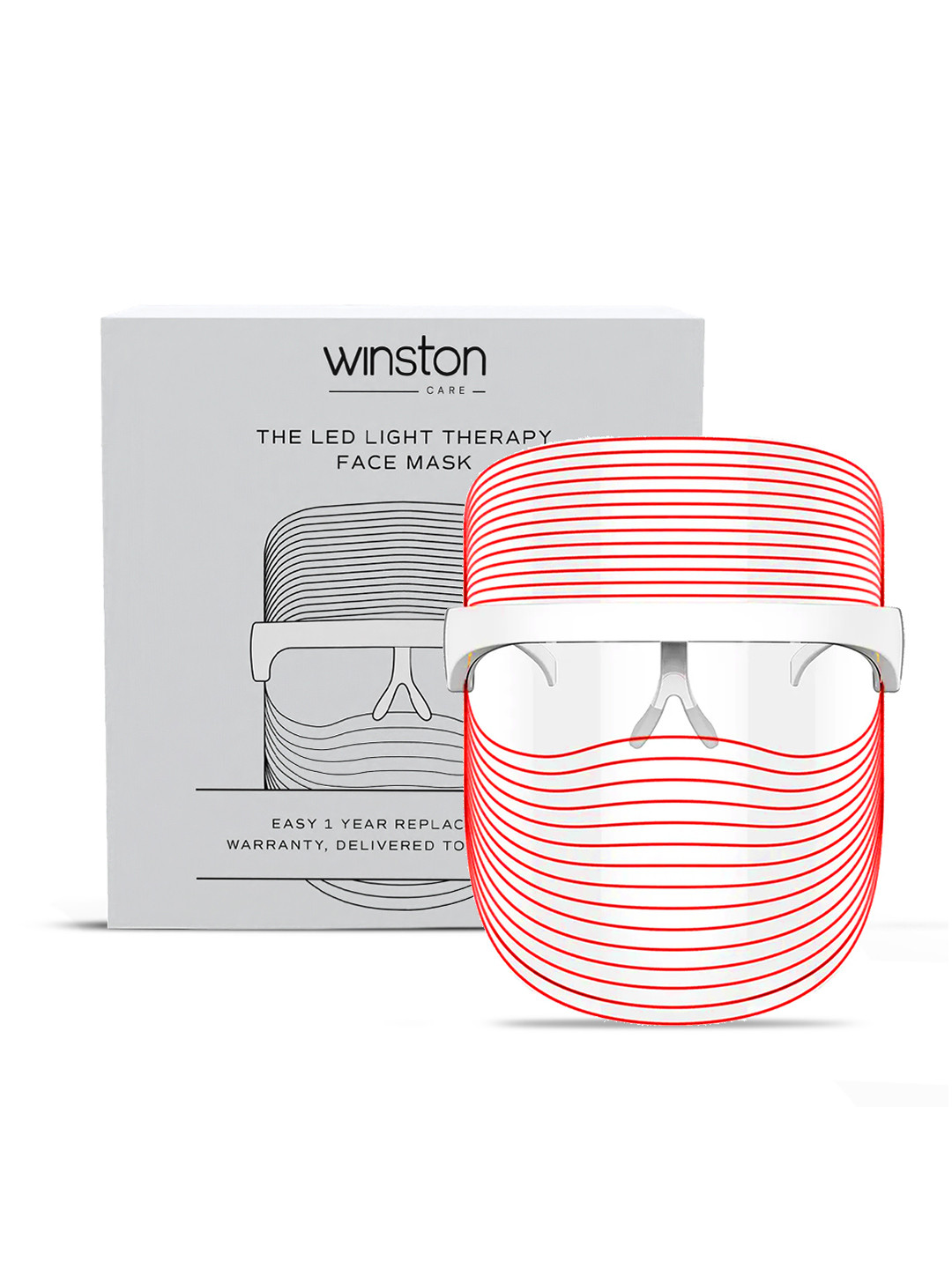 WINSTON 3 In 1 LED Light Therapy Face Mask to Get Glowing Clear & Clean Skin