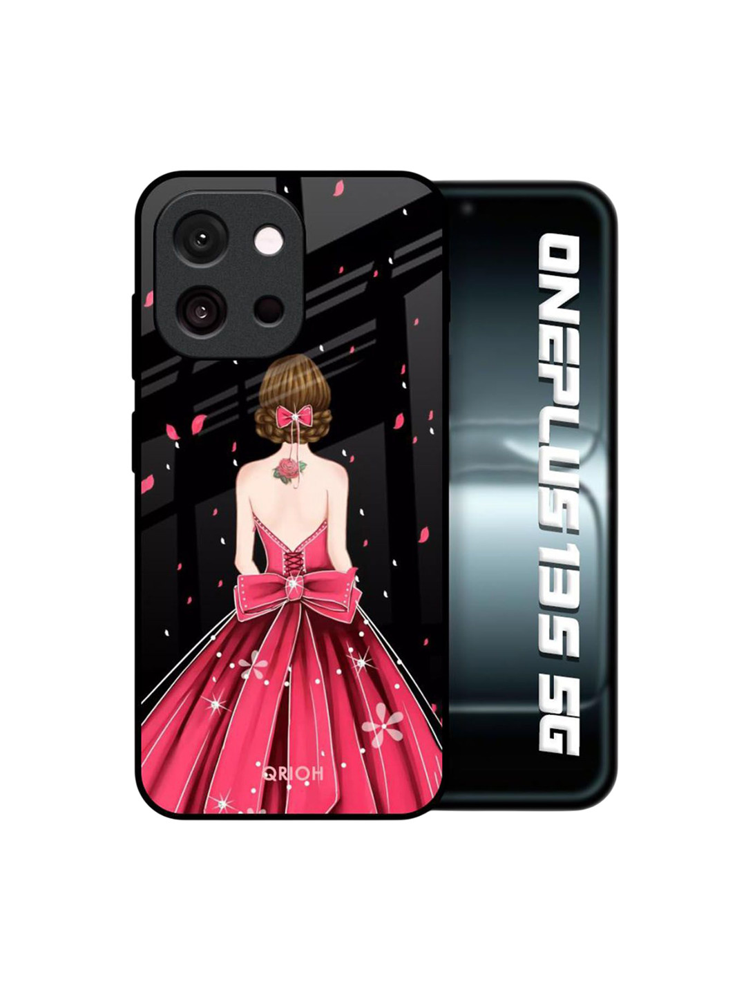 QRIOH Unisex OnePlus 13s 5G Quirky Fashion Princess Shockproof Glass Back Case