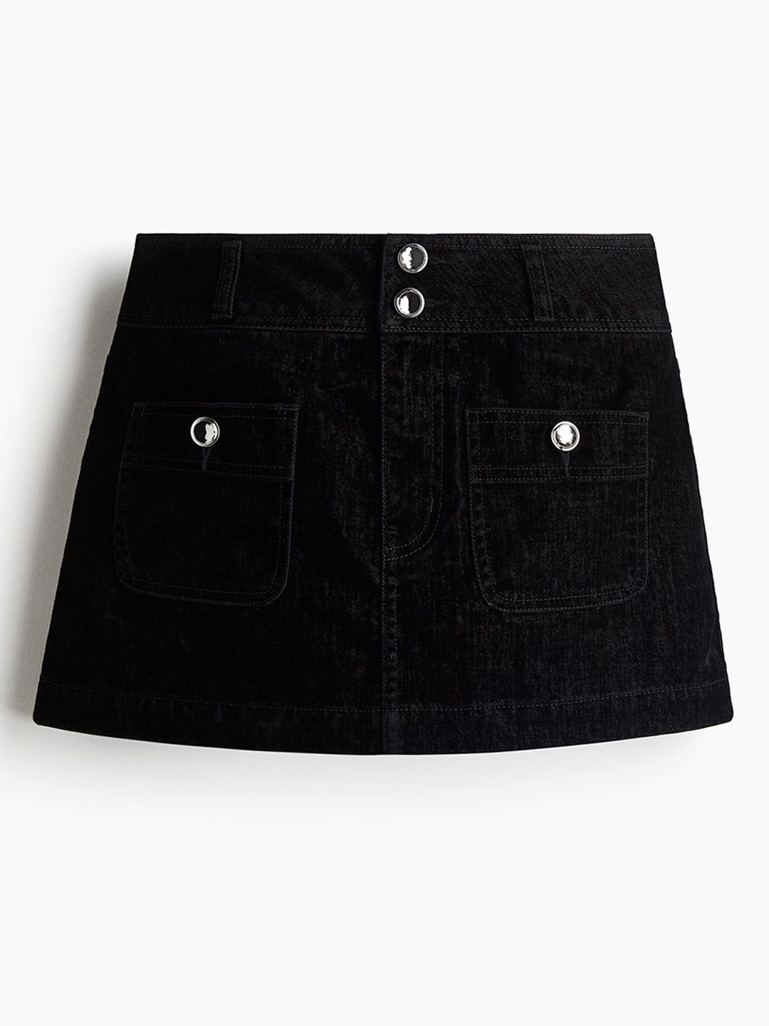 H&M Rhinestone-Button Mini Skirt