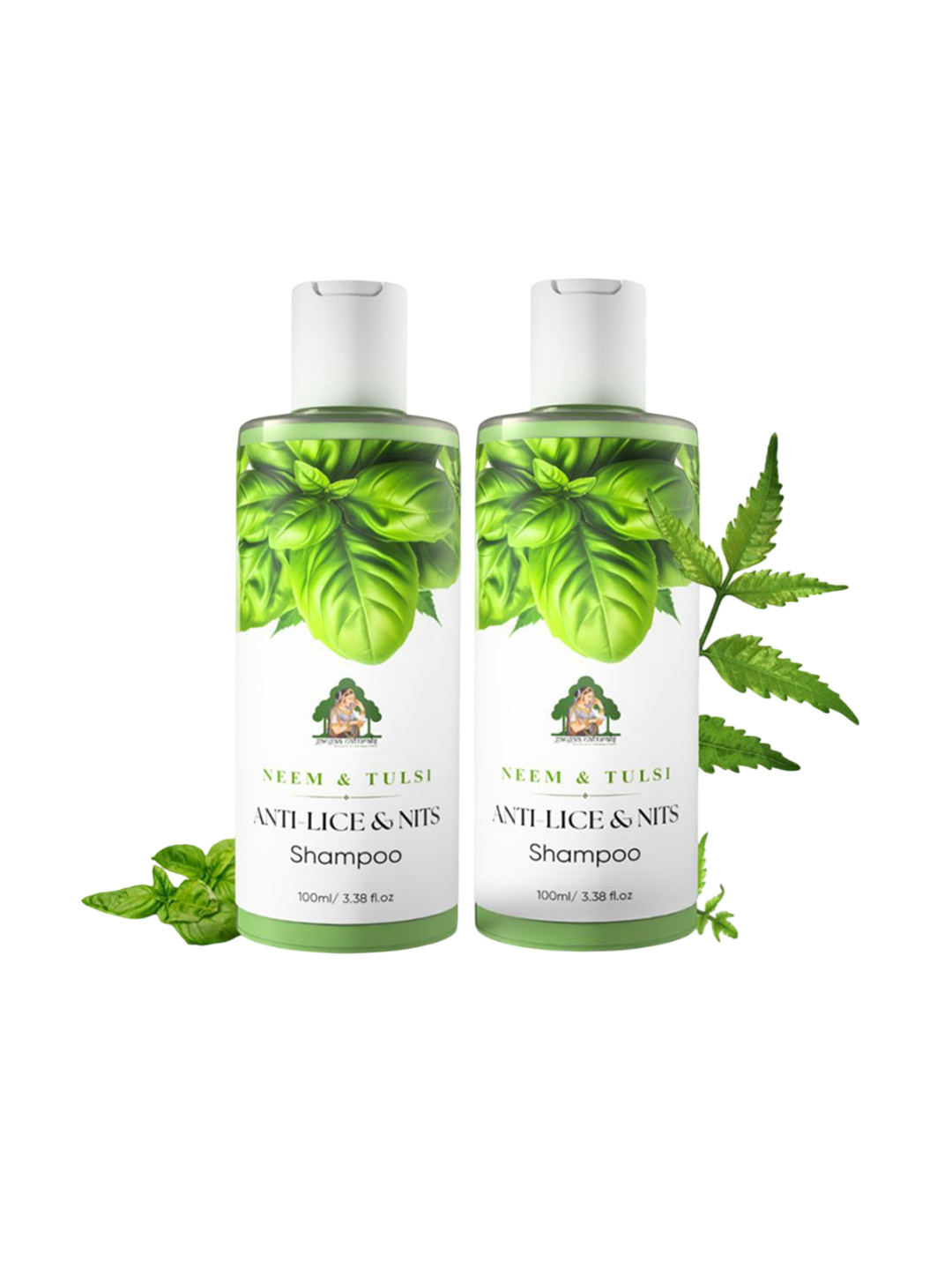 Gangaa Naturals Set Of 2 Neem & Tulsi Anti- Lice & Nits Shampoo - 100 ml Each