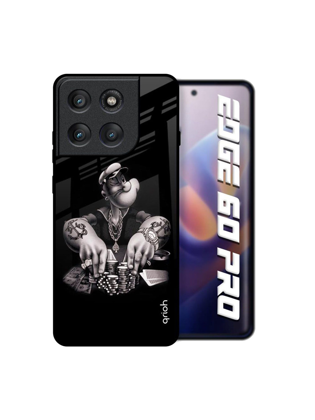 QRIOH Unisex Motorola Edge 60 Pro Quirky Gambling Problem Shockproof Glass Back Case