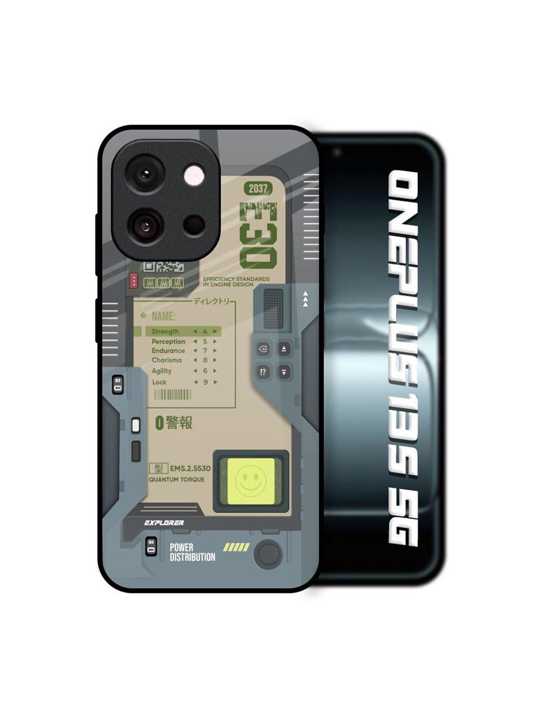 QRIOH Unisex OnePlus 13s 5G Typography Art Station Shockproof Glass Back Case