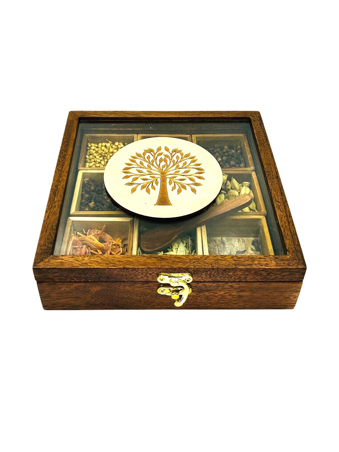Angira handicrafts Wood Masala box