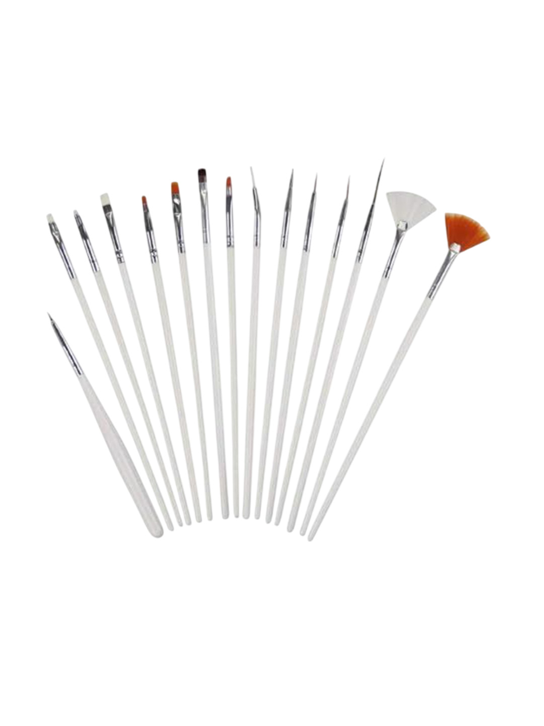 Indie Nails Set Of 15 Professional Precision Painting & Drawing Nail Art Brush Set