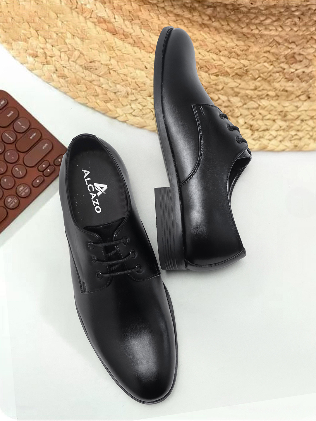 ALCAZO Men synthetic leather Formal Derbys