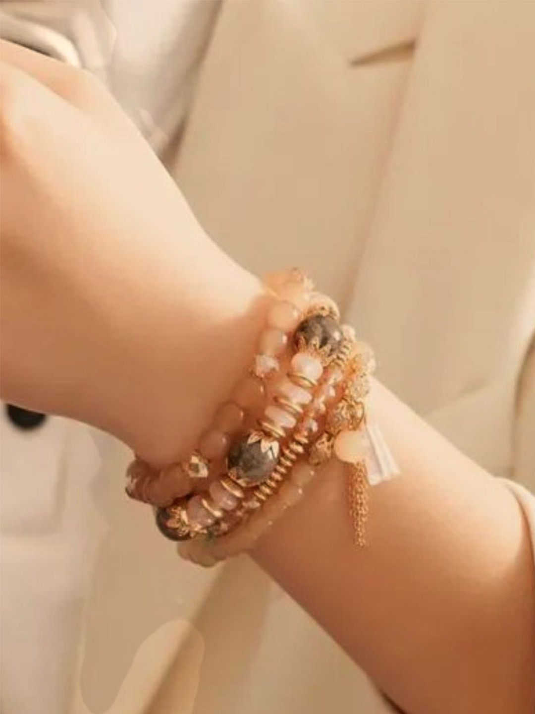 ROYAL NEEDS Artificial Beaded Multistrand Bracelet