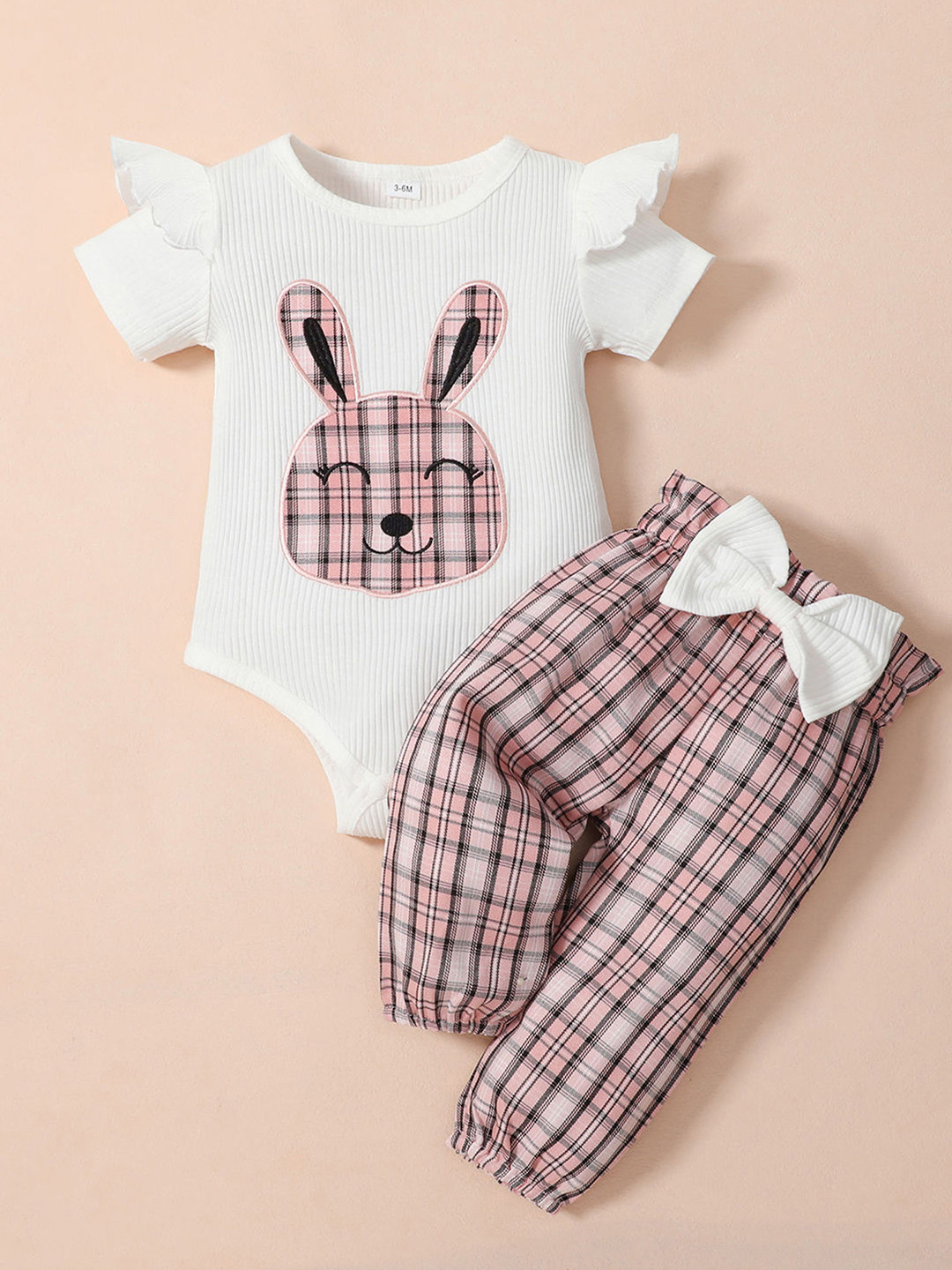 Hopscotch Girls White Cotton Blend  Clothing Set