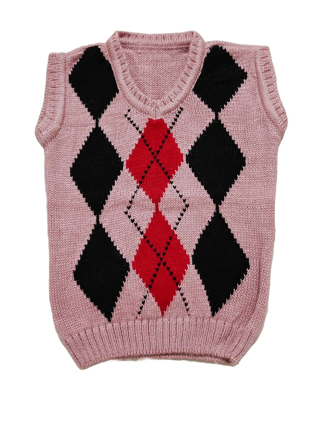 Cute Collection Boys Striped Colourblocked Woollen Sweater Vest