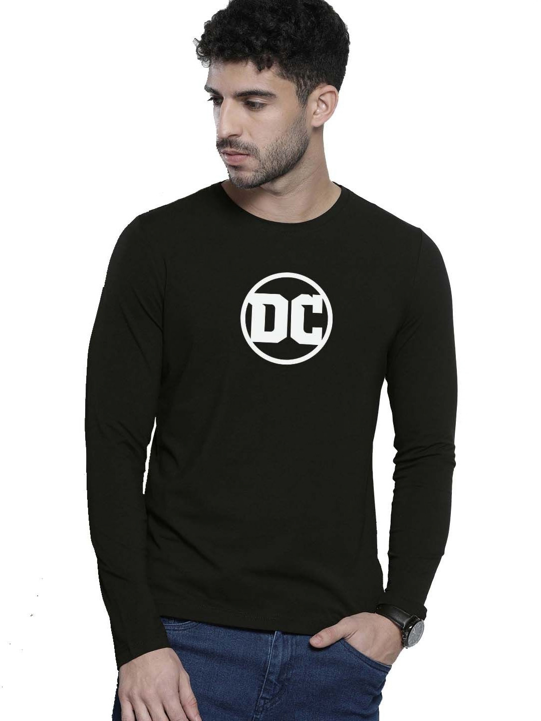 Organic Chics Men DC Comics Bio Finish Typography Printed Round Neck Cotton T-shirt