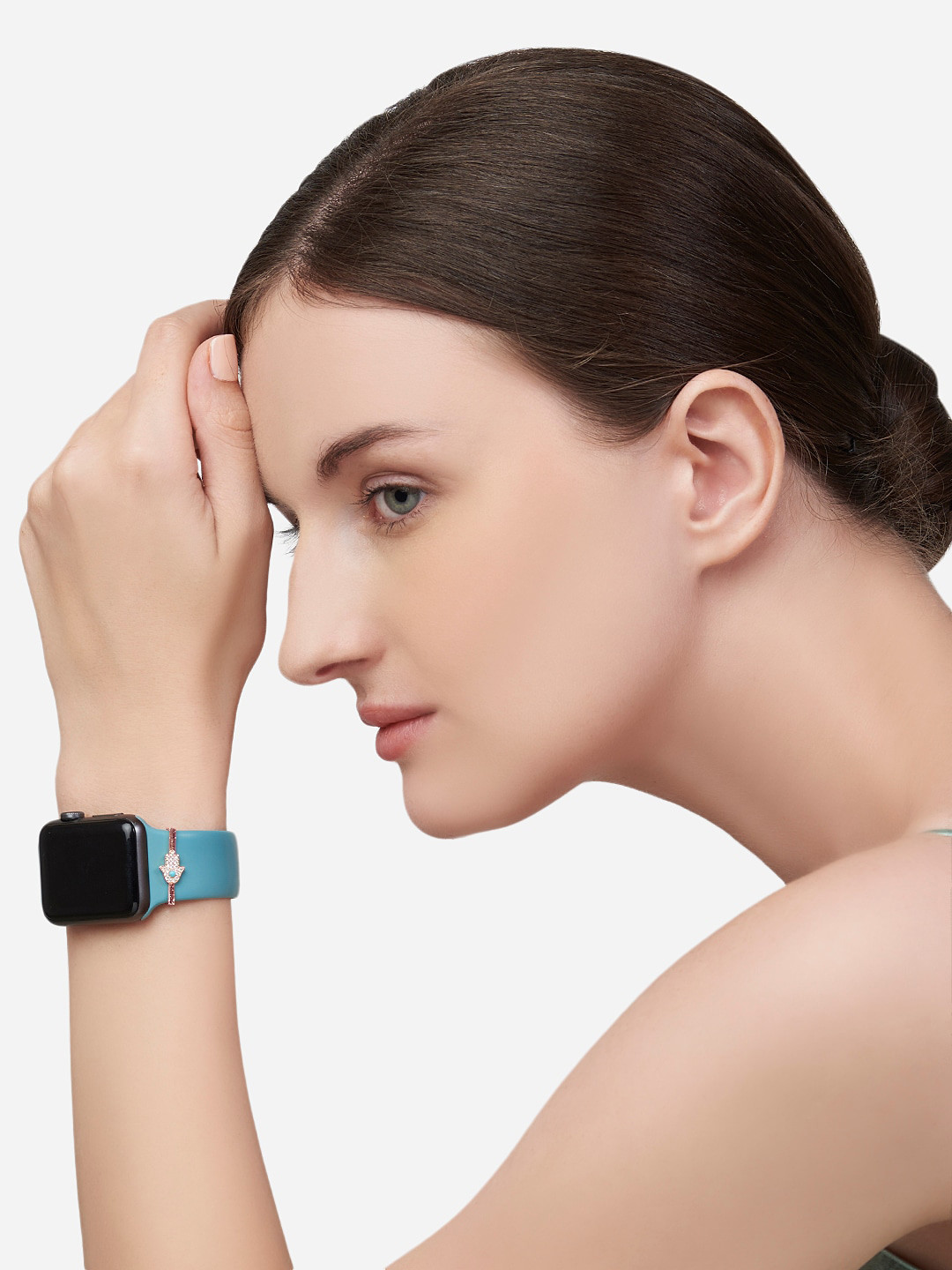 MINUTIAE Gold-Plated White Crystal Studded Charms