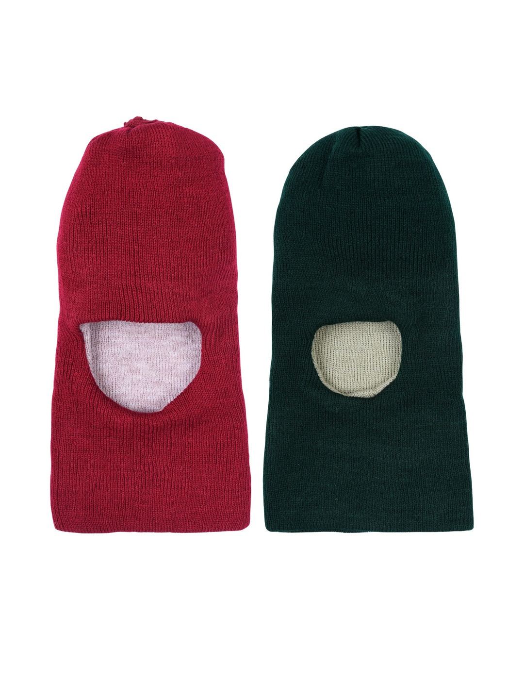 Queen Style Kids Unisex Pack Of 2  Woollen Reversible Balaclava Monkey Caps