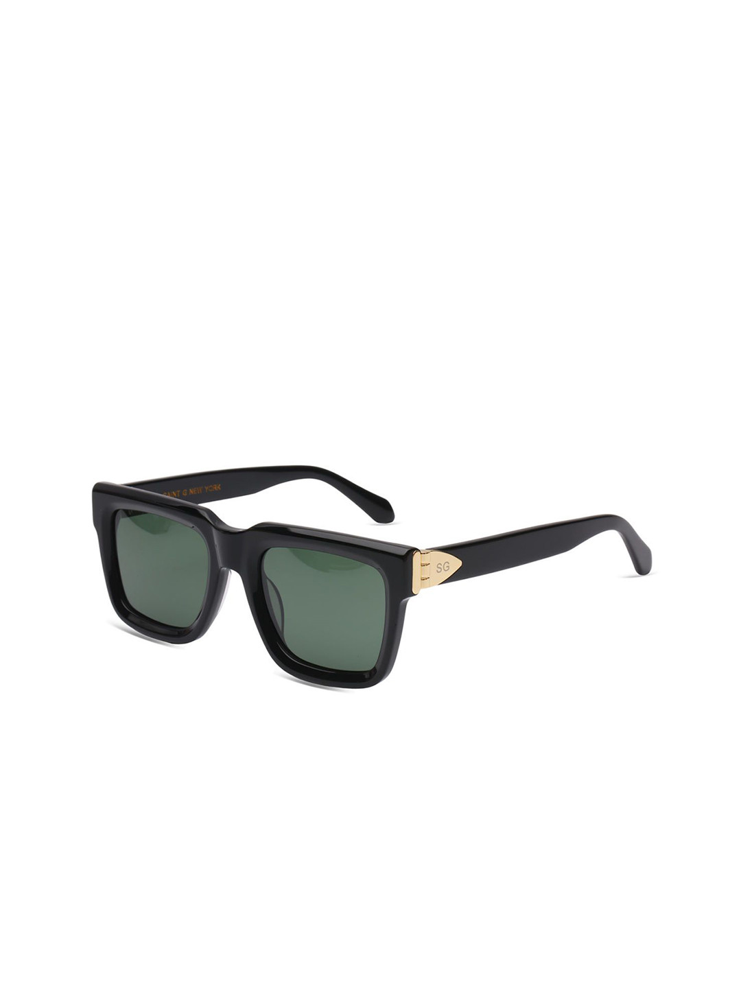 Saint G Unisex Square Sunglasses with Polarised and UV Protected SP/UN/308/BLACK