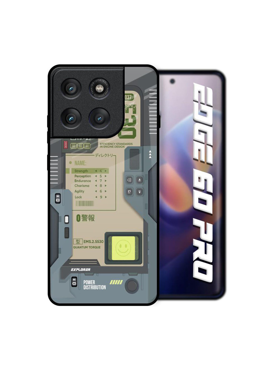 QRIOH Unisex Motorola Edge 60 Pro Typography Art Station Shockproof Glass Back Case